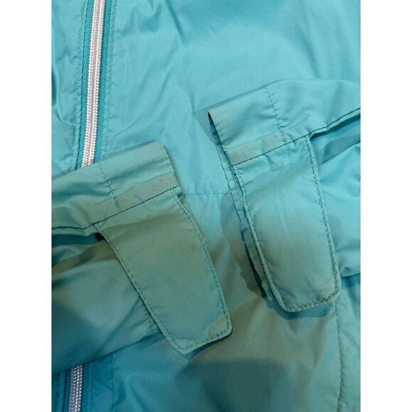 Columbia Womens Lightweight Turquoise Hooded Rain Jacket Windbreaker S - Picture 3 of 6